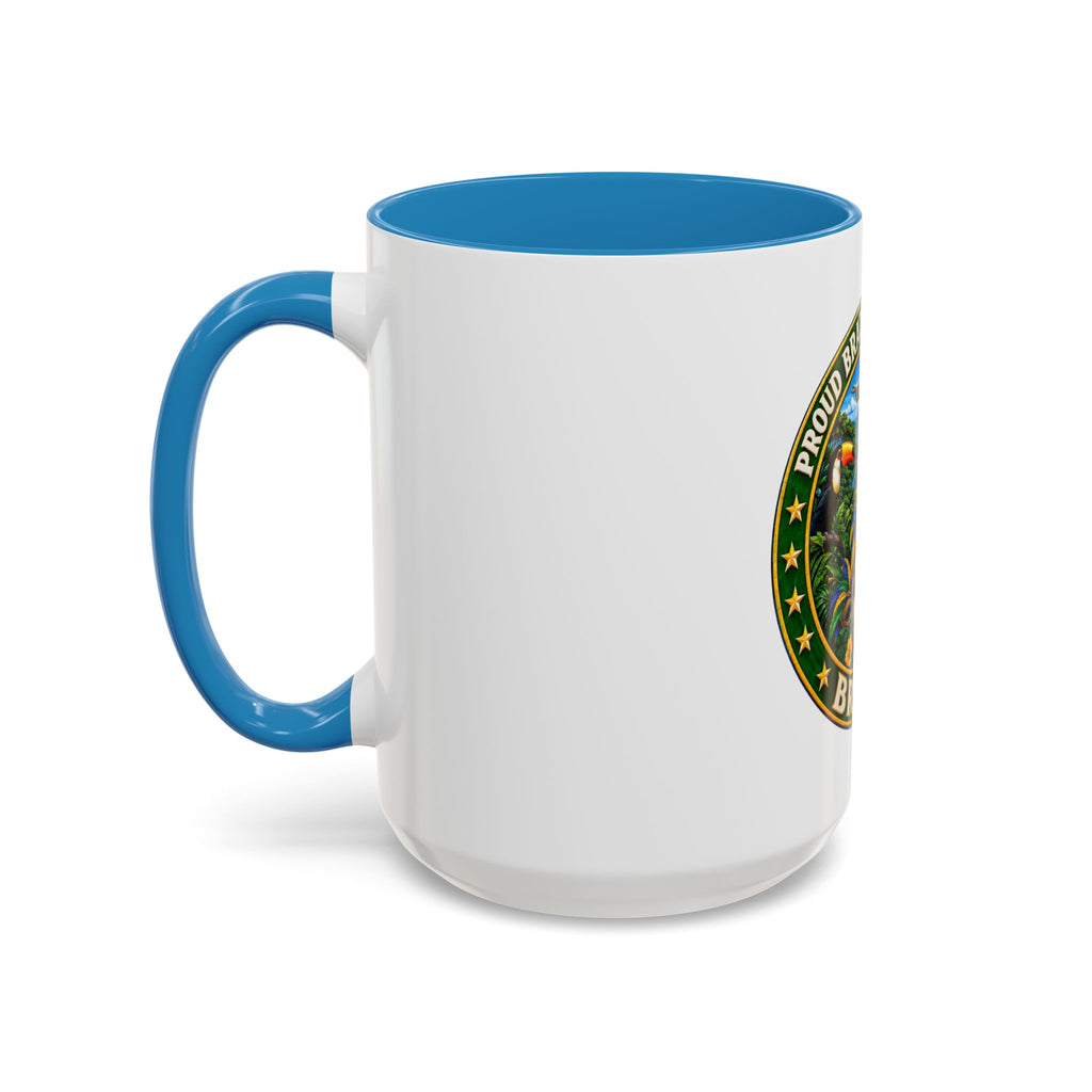 Brazil Pride Coffee Mug – "Proud Brazilian Heritage" Accent Ceramic Mug (11/15oz)
