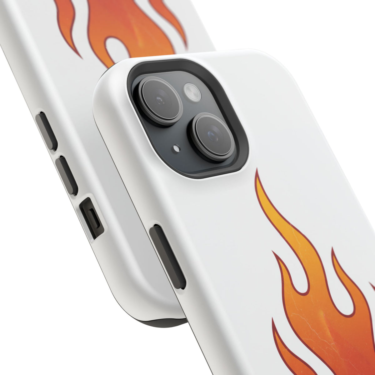Flame Graphic Phone Case — Magnetic Impact‑Resistant Protective Cover