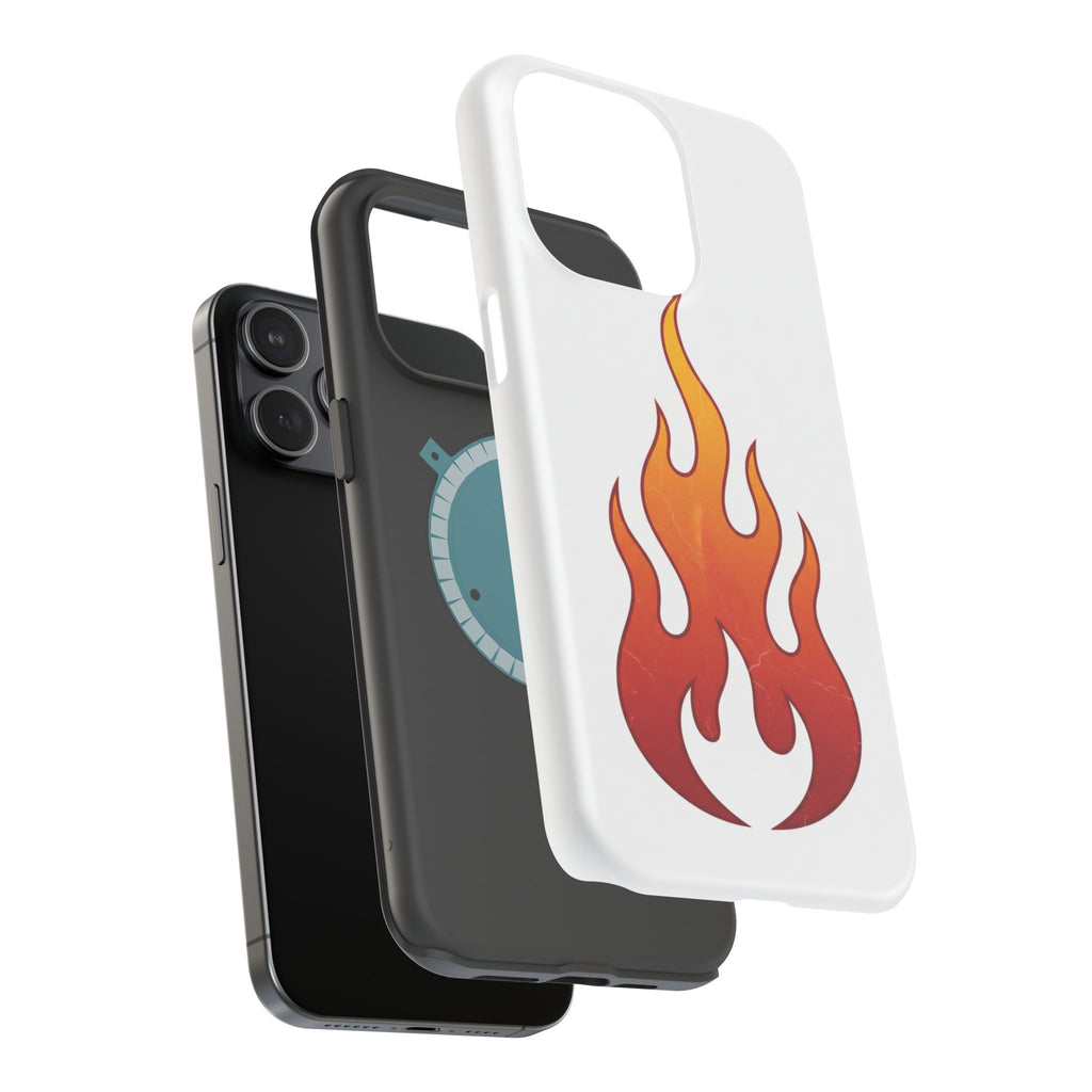 Flame Graphic Phone Case — Magnetic Impact‑Resistant Protective Cover