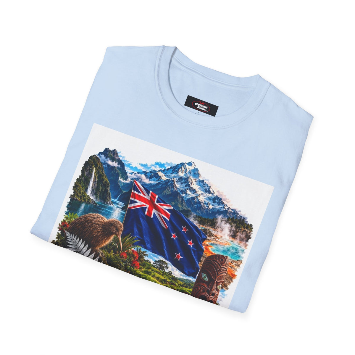 New Zealand Heritage T-Shirt – Kiwi, Fern & Mount Cook Scenic Tee
