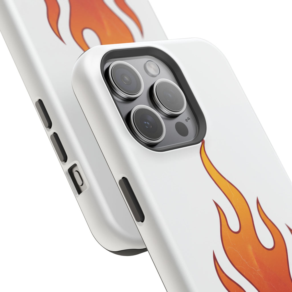 Flame Graphic Phone Case — Magnetic Impact‑Resistant Protective Cover