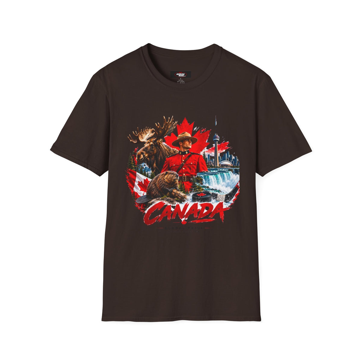 Canada Retro Mountie Moose T-Shirt — Scenic Pride Canadian Souvenir
