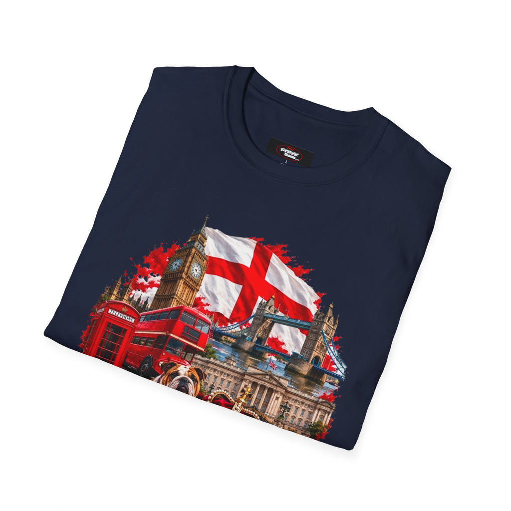 England Collage T‑Shirt — London Icons & St. George’s Flag Design