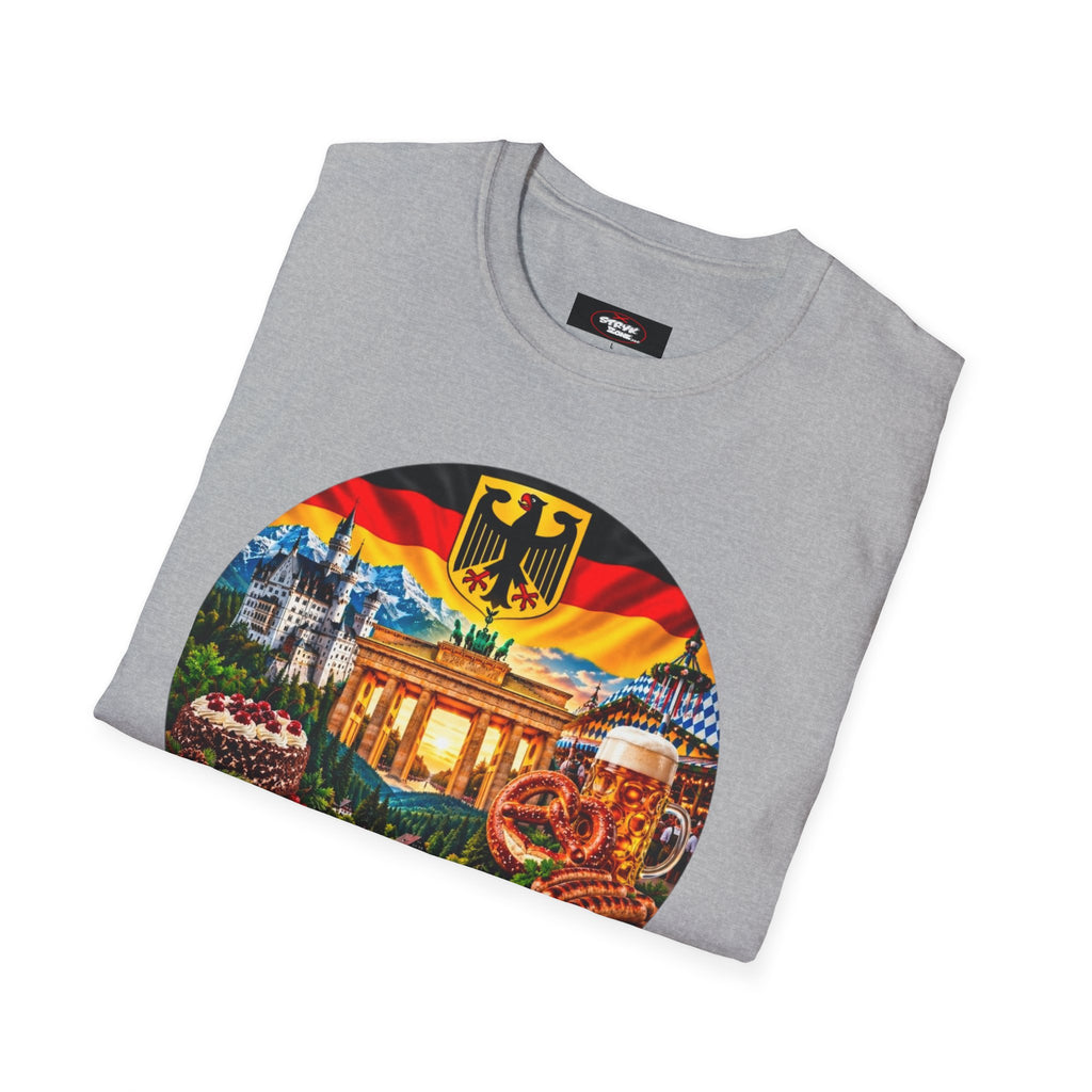 Germany Vintage Travel T-Shirt — Retro German Landmarks & Crest Graphic