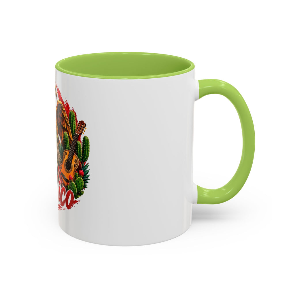 Mexico Souvenir Coffee Mug — Mexican Eagle, Cactus & Guitar Accent Mug