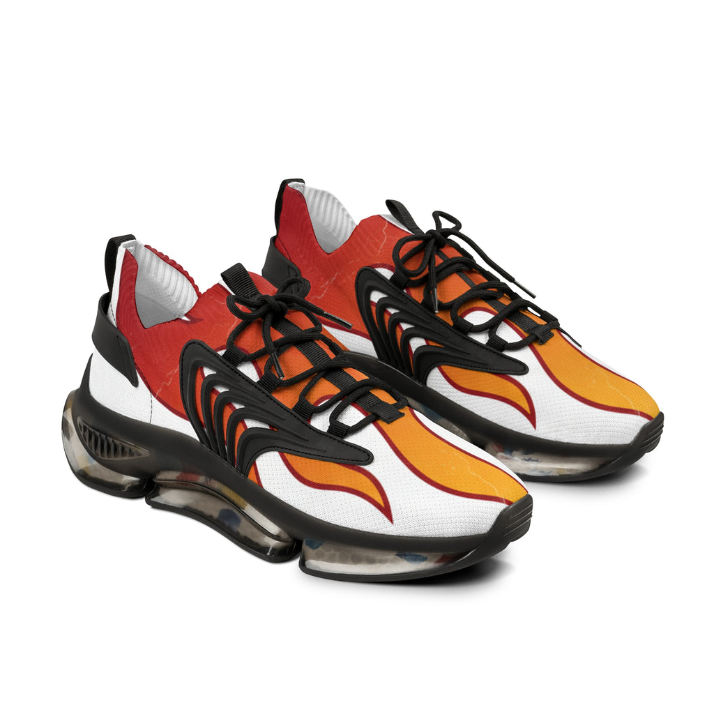 Mesh Sneakers — Lightweight Breathable Men’s Athletic Shoes with Flame Design