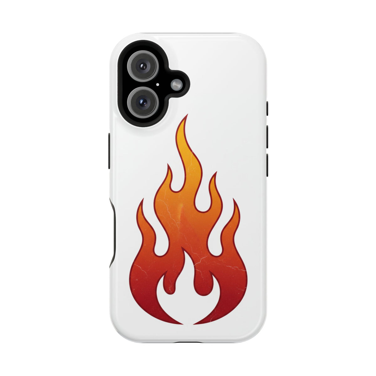 Flame Graphic Phone Case — Magnetic Impact‑Resistant Protective Cover