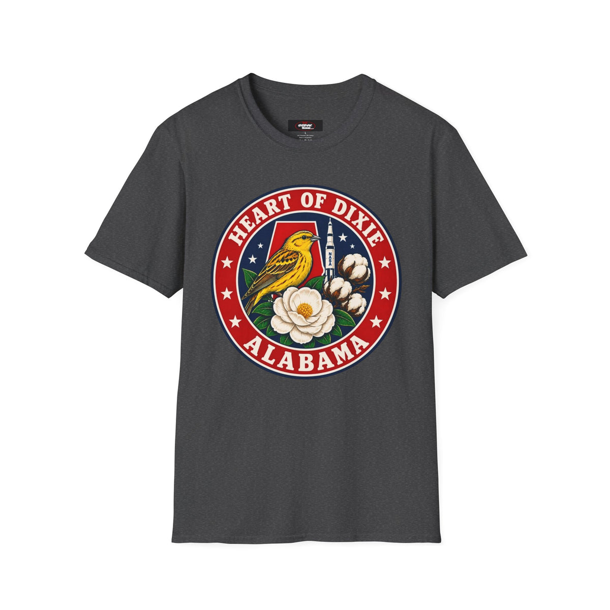 Alabama Heart of Dixie T‑Shirt — Yellowhammer & Magnolia State Emblem