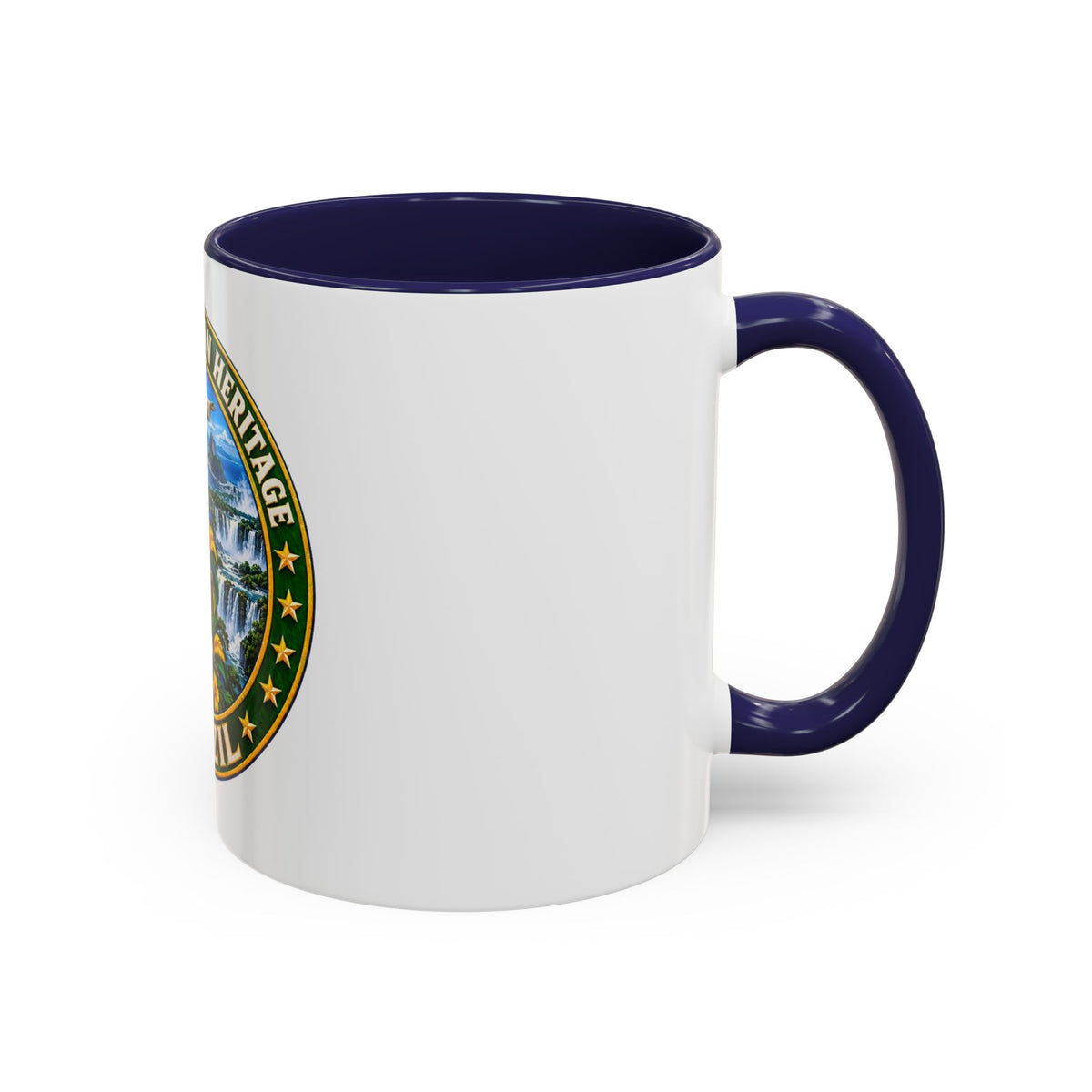 Brazil Pride Coffee Mug – "Proud Brazilian Heritage" Accent Ceramic Mug (11/15oz)