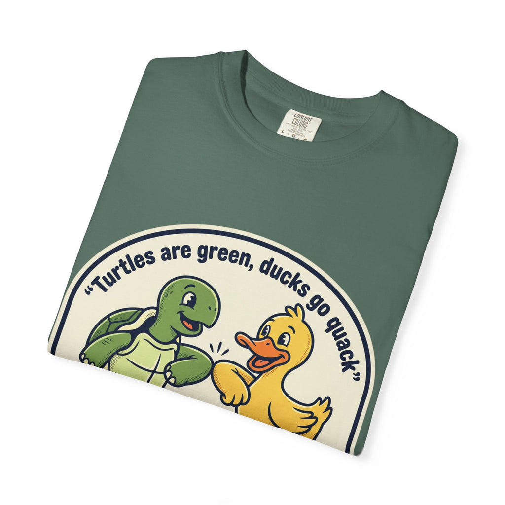T-Shirt — "We're Equally Whack" Turtle & Duck Best Friends Graphic Tee