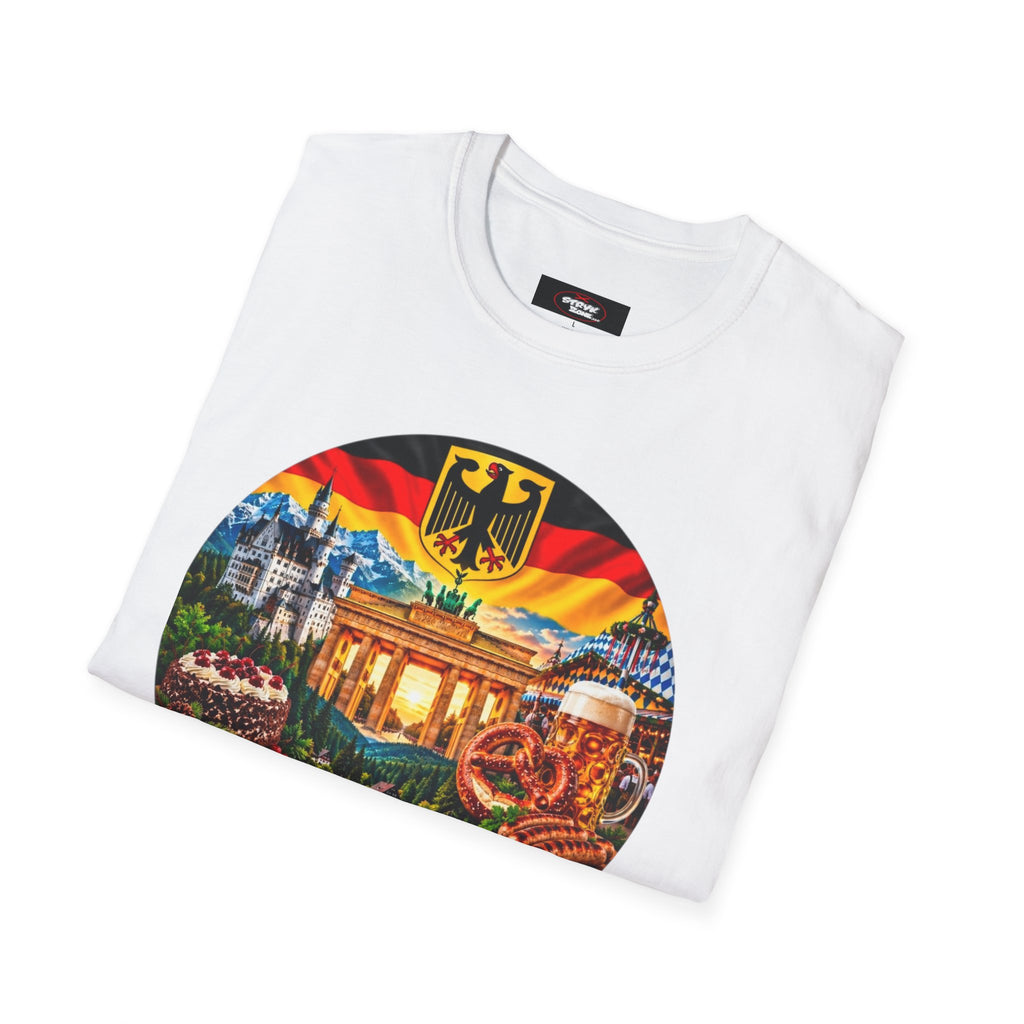 Germany Vintage Travel T-Shirt — Retro German Landmarks & Crest Graphic