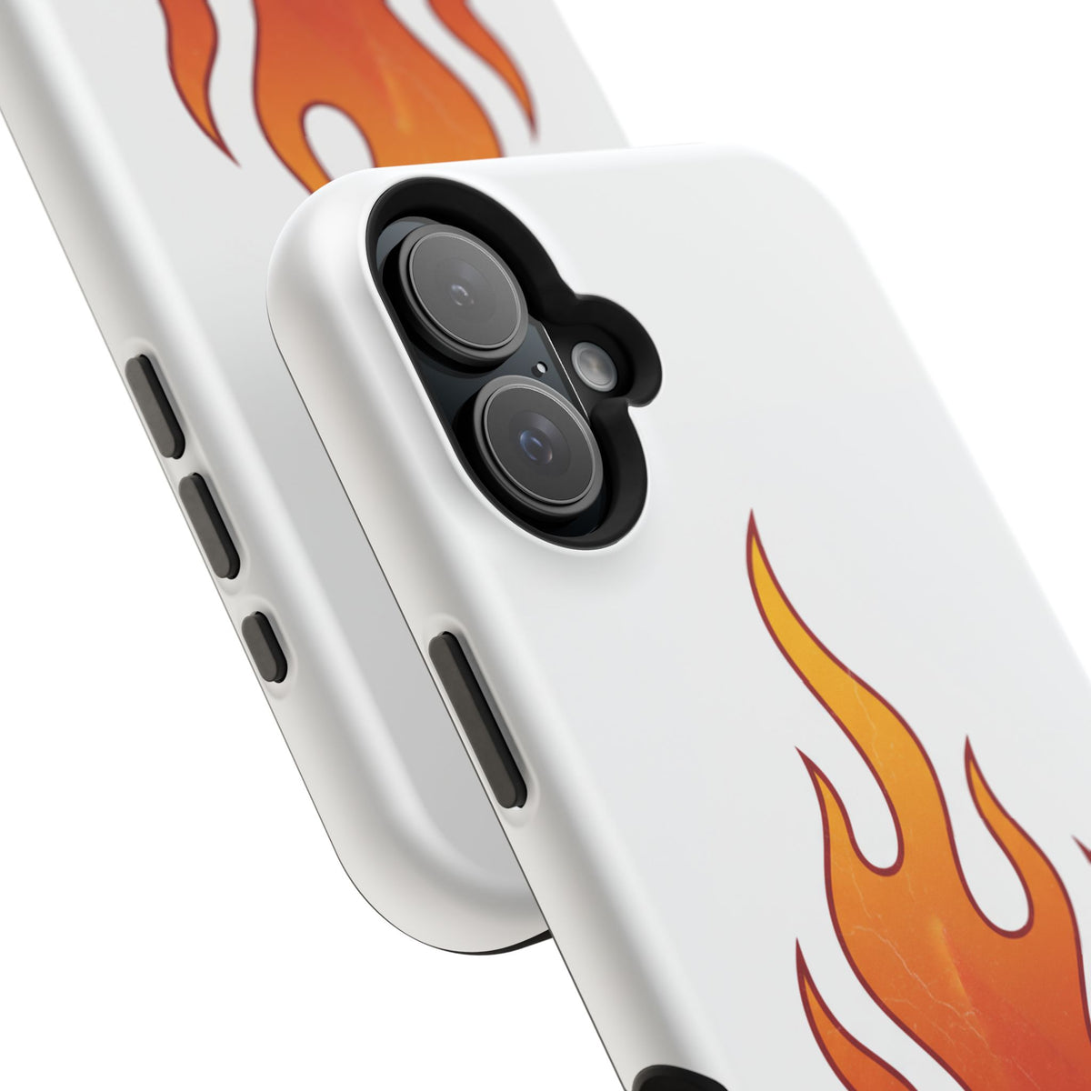 Flame Graphic Phone Case — Magnetic Impact‑Resistant Protective Cover