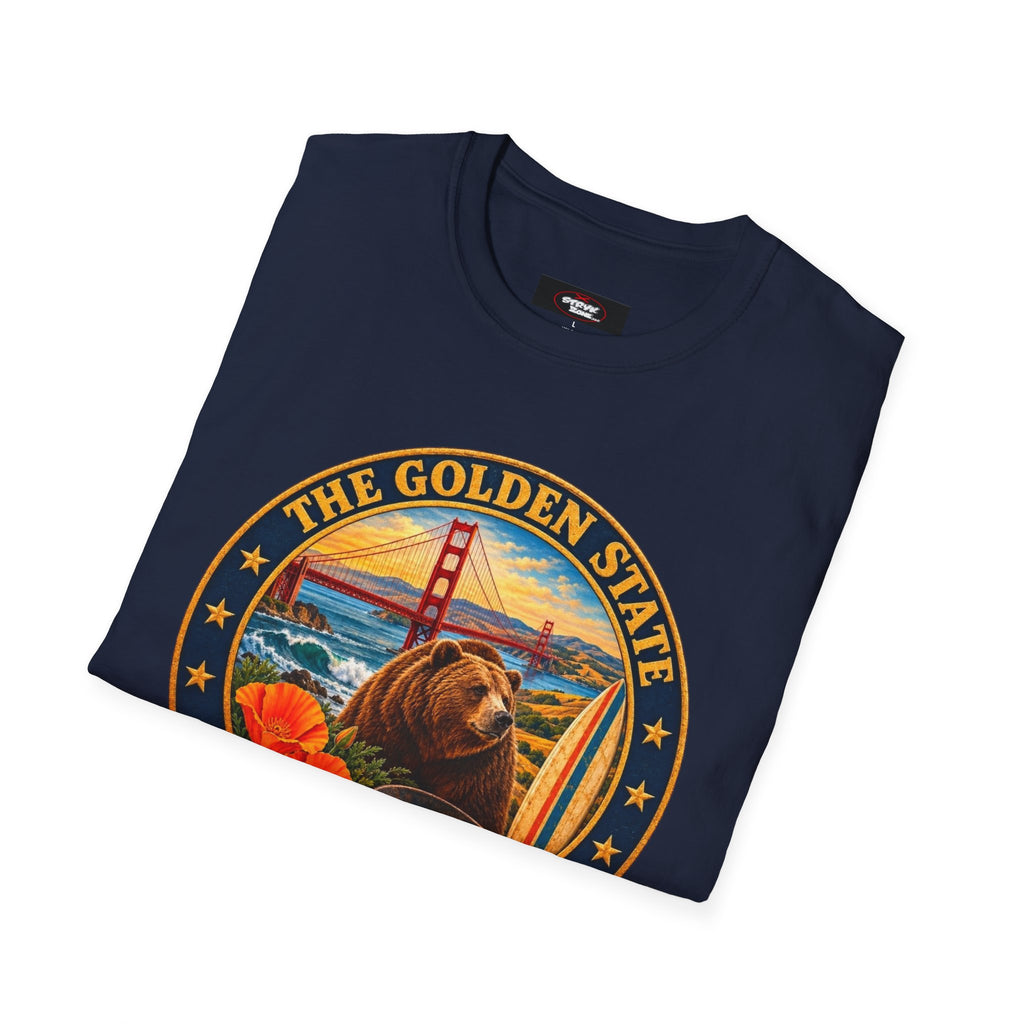 California Golden State Vintage Bear Graphic T-Shirt
