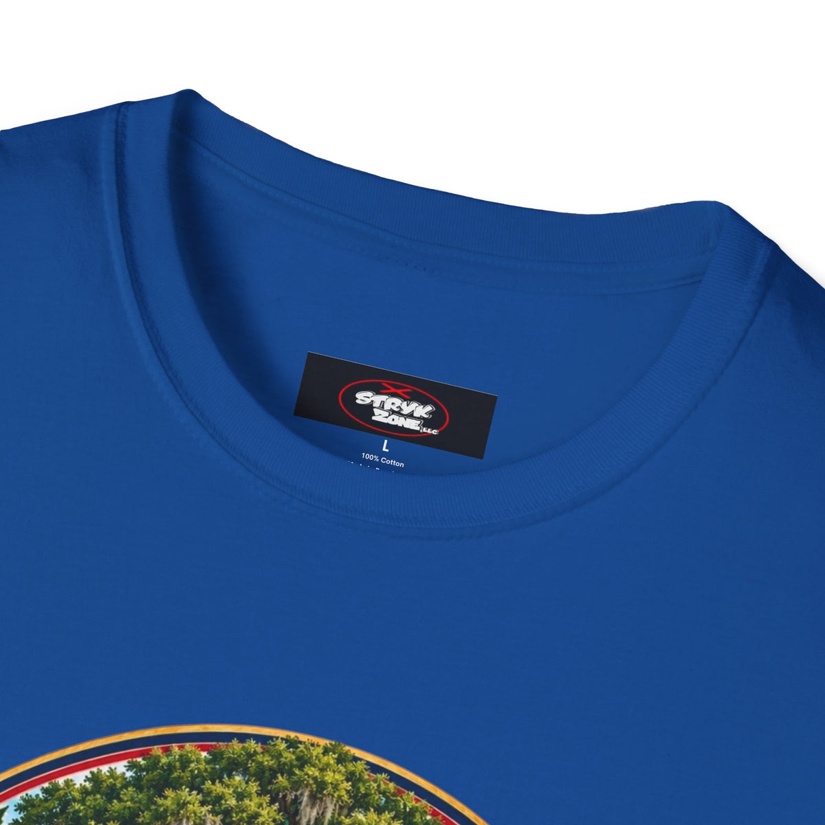 Georgia State Emblem T-Shirt – Peach, Magnolia & Flag Design