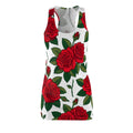 Red Rose All-Over Print Racerback Dress