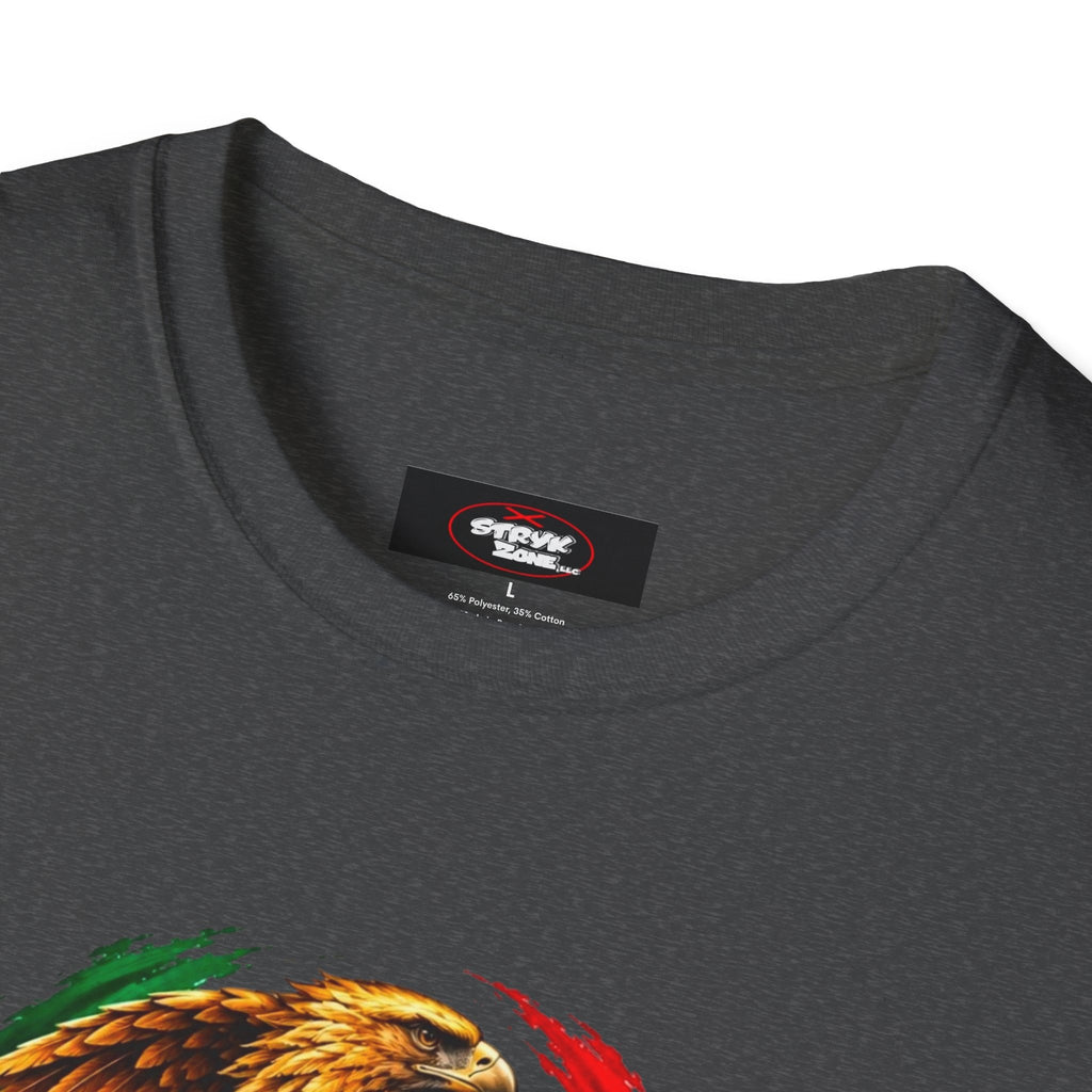 Mexico Heritage T-Shirt — Mexican Eagle, Guitar & Cactus Graphic