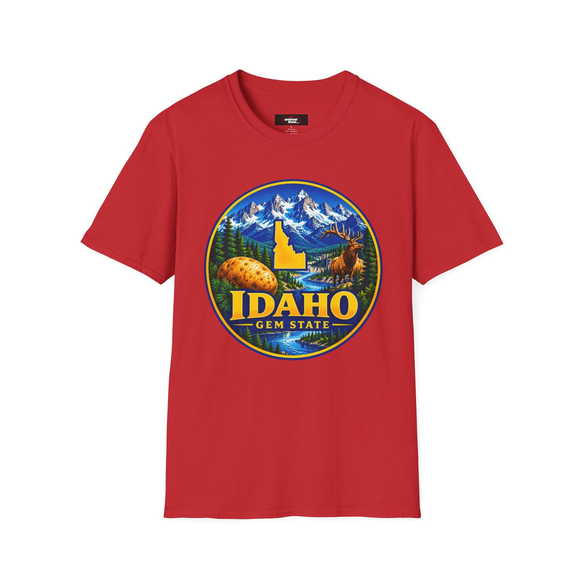 Idaho Gem State T-Shirt — Scenic Mountain, Moose & Potato State Pride