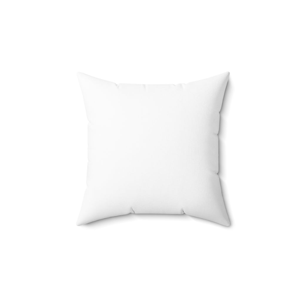 Square Throw Pillow — "I'm with him" Bold Script Accent Pillow