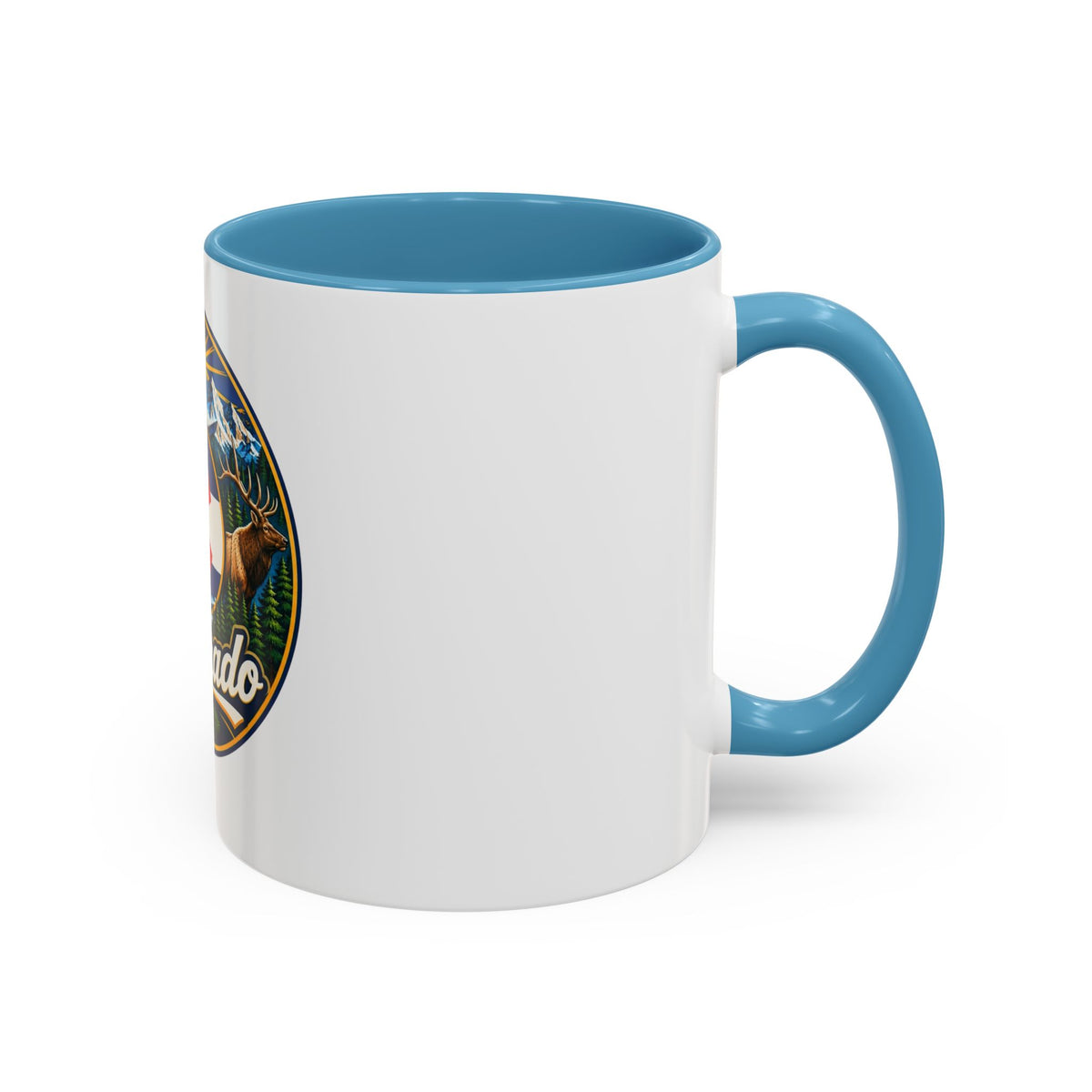Colorado Retro State Flag Coffee Mug — Scenic Mountains & Wildlife Accent Mug
