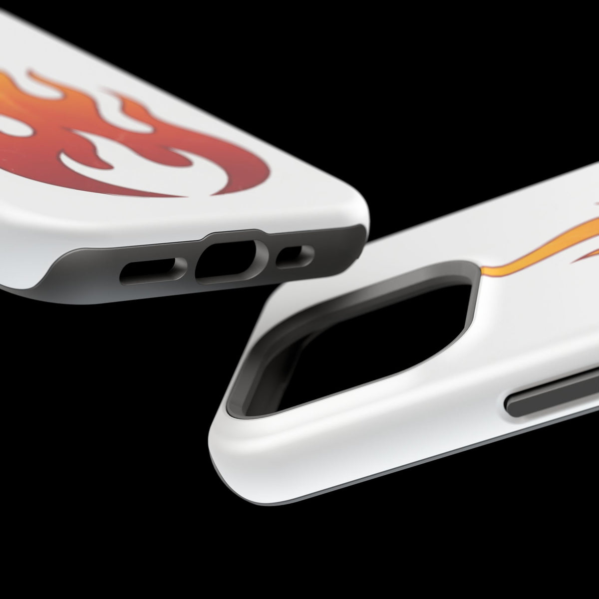 Flame Graphic Phone Case — Magnetic Impact‑Resistant Protective Cover