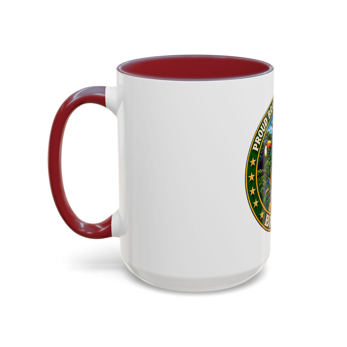 Brazil Pride Coffee Mug – "Proud Brazilian Heritage" Accent Ceramic Mug (11/15oz)