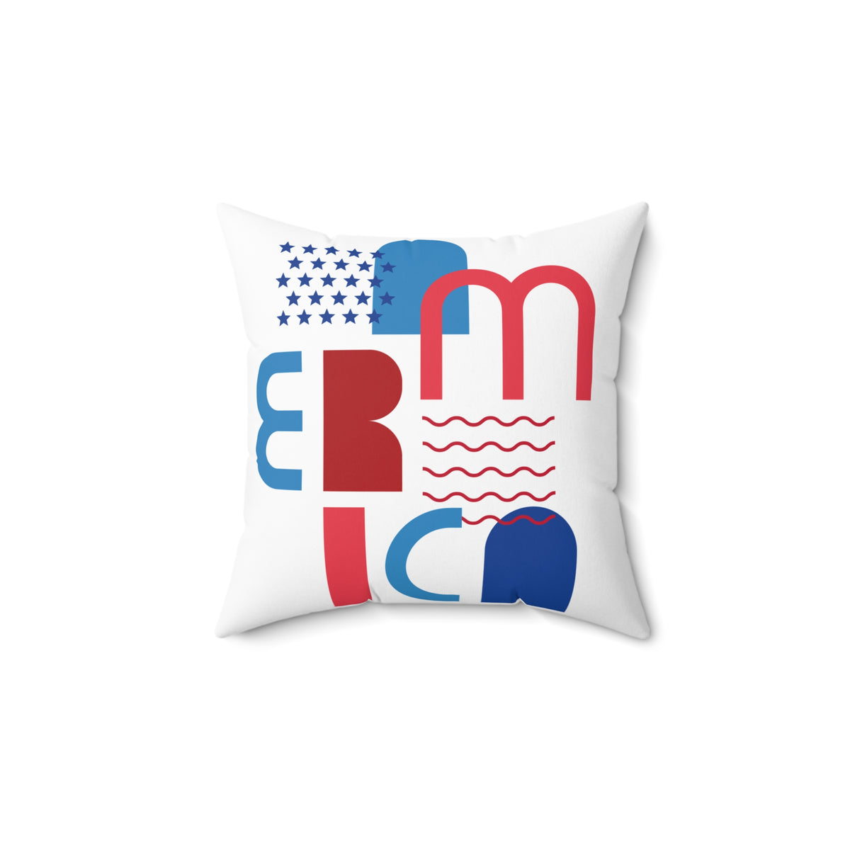 Patriotic 'America' Graphic Throw Pillow — Red White Blue Fourth of July Decor