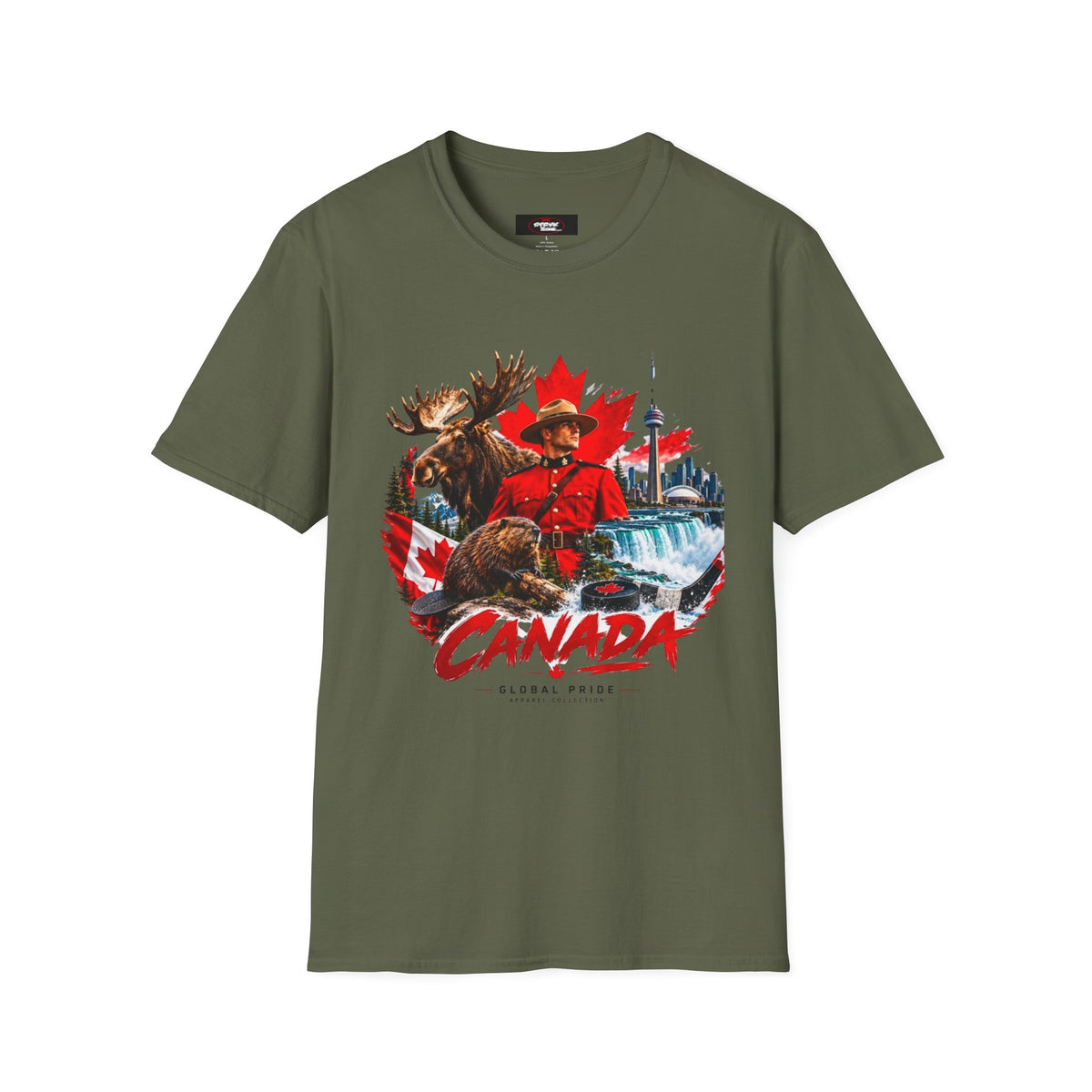 Canada Retro Mountie Moose T-Shirt — Scenic Pride Canadian Souvenir