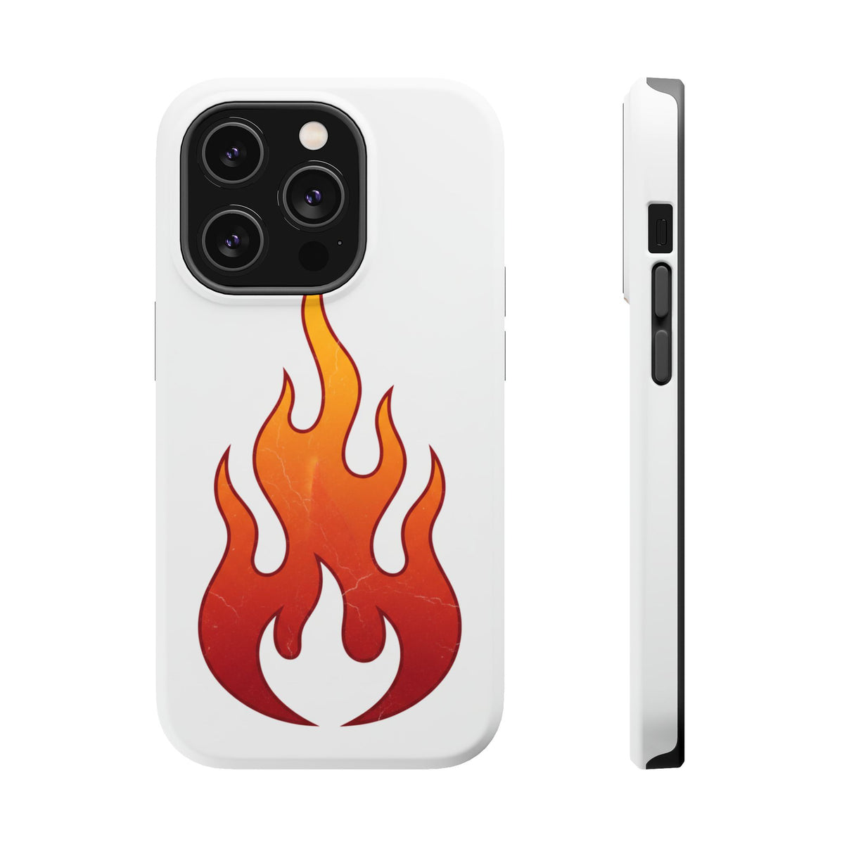 Flame Graphic Phone Case — Magnetic Impact‑Resistant Protective Cover
