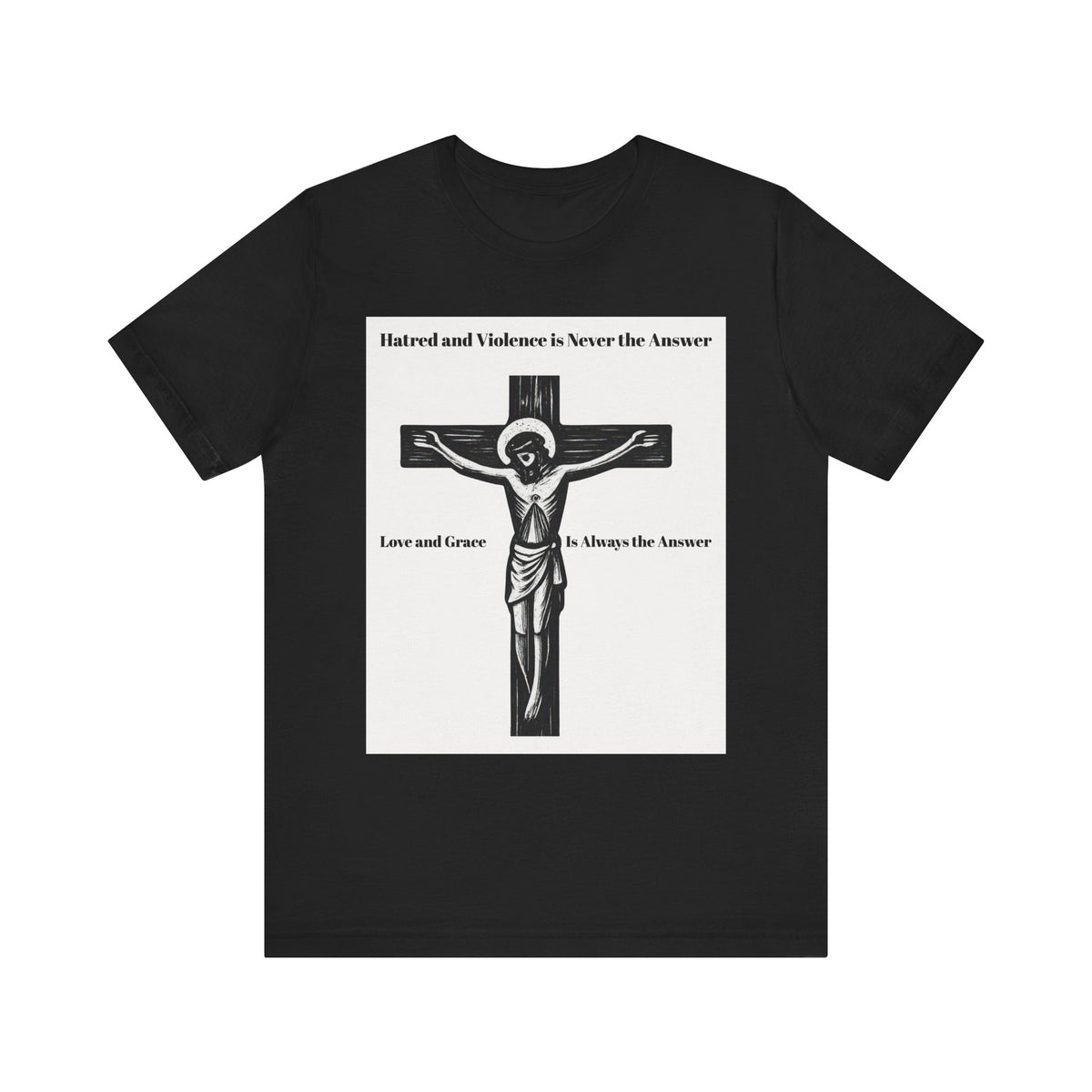 Christian faith T-shirt with Jesus crucifix graphic