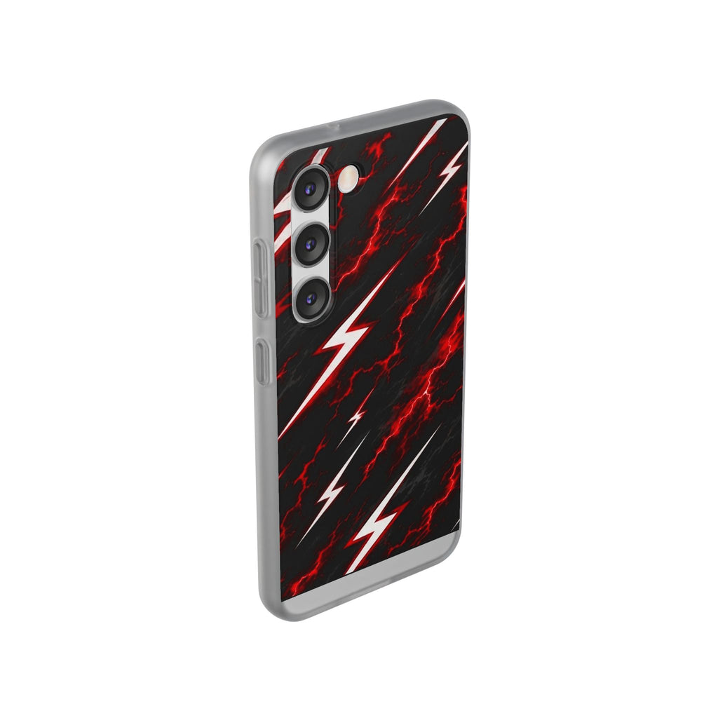 Phone Case — Red Lightning Bolt Storm Flexi Case