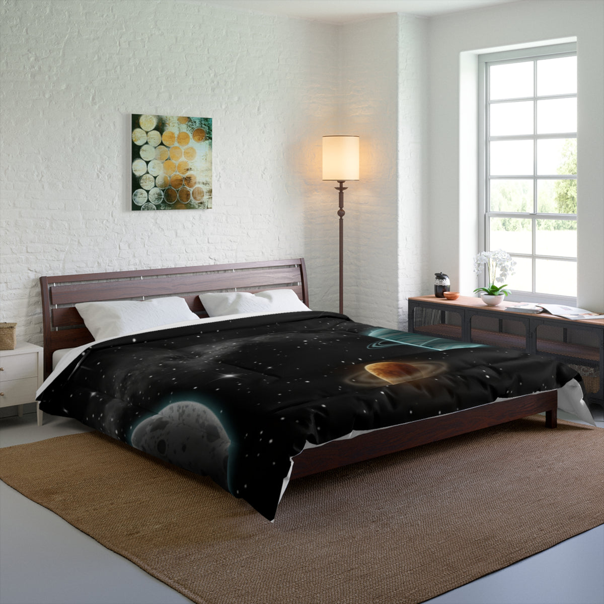 Galaxy Planets Comforter — Space-Themed Kids & Teen Bedding