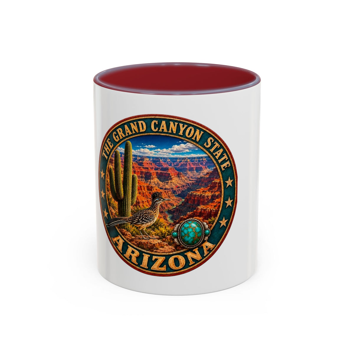 Arizona Grand Canyon Coffee Mug – Vintage State Seal Accent Mug (11/15 oz)
