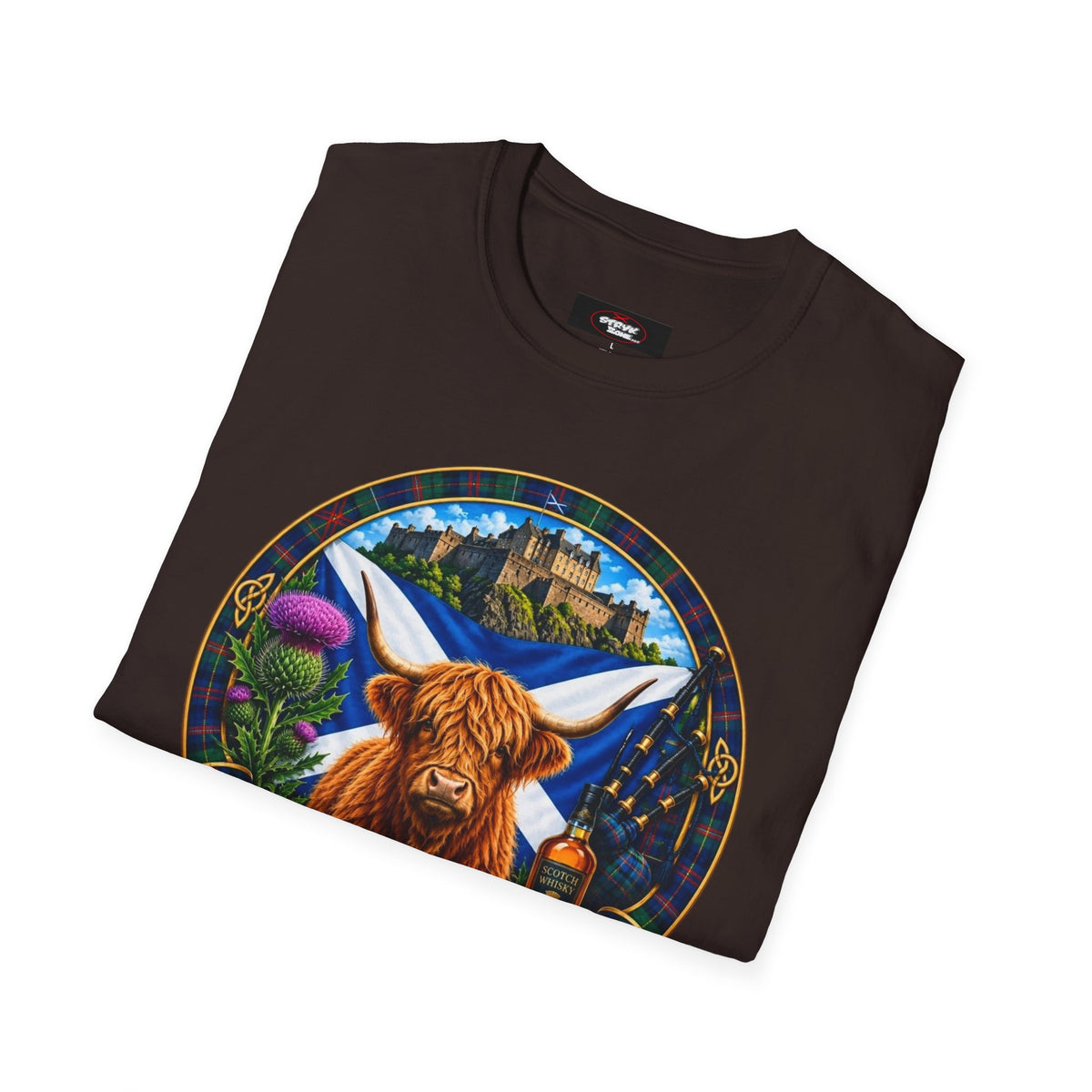 Scotland Highland Cow T‑Shirt — Scottish Souvenir Tee