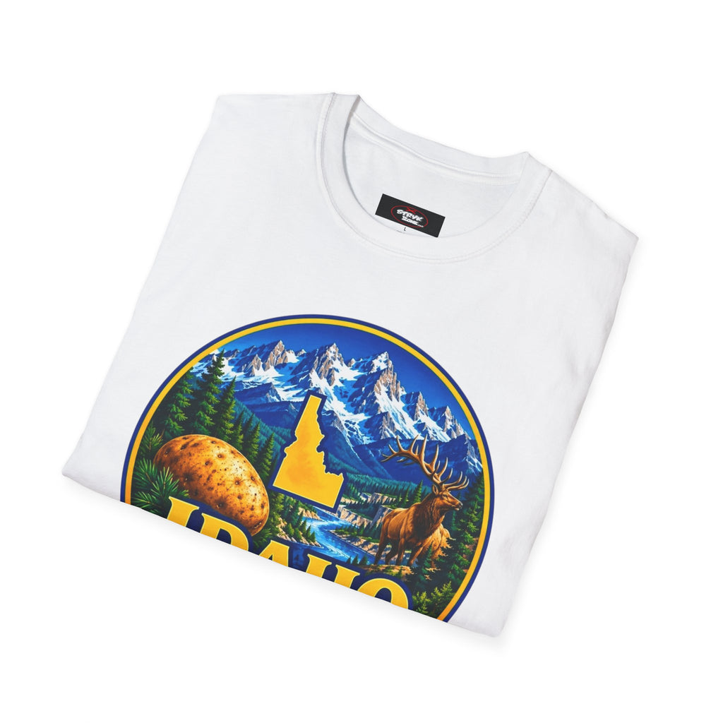 Idaho Gem State T-Shirt — Scenic Mountain, Moose & Potato State Pride