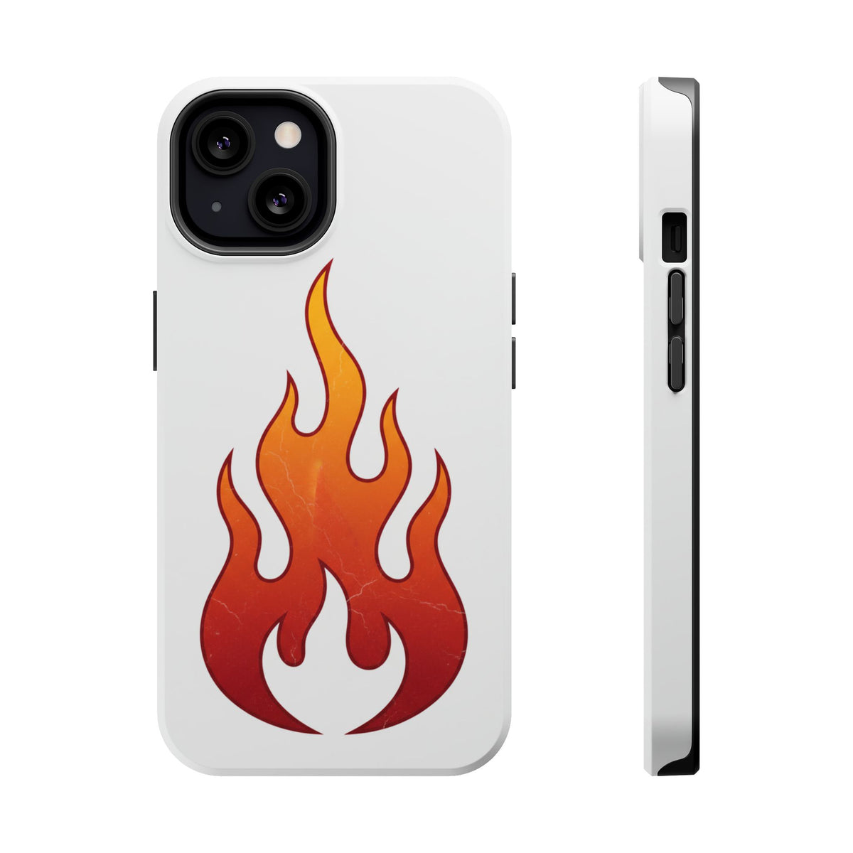 Flame Graphic Phone Case — Magnetic Impact‑Resistant Protective Cover
