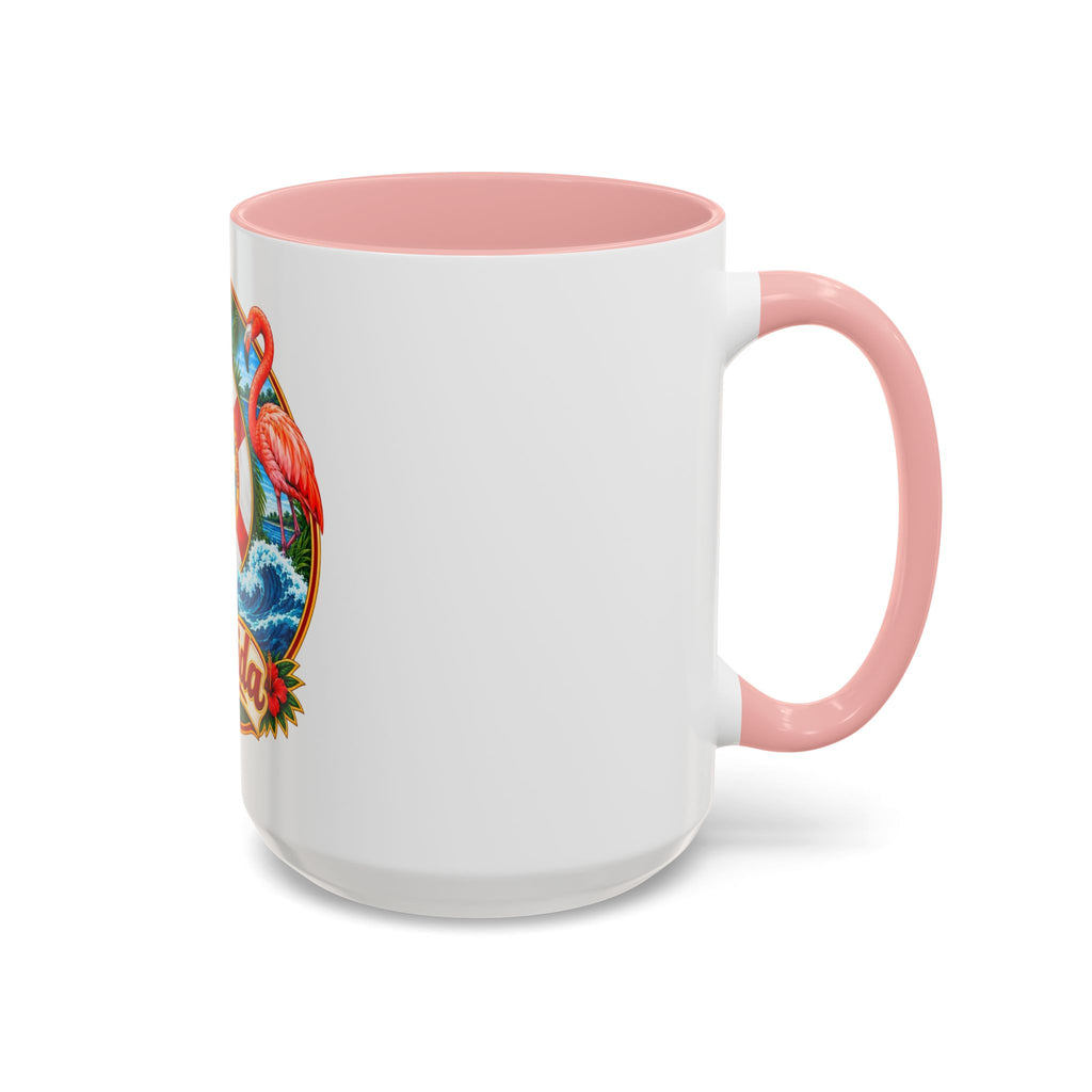 Florida Vintage Travel Coffee Mug — Flamingo, Alligator & State Seal Accent Mug