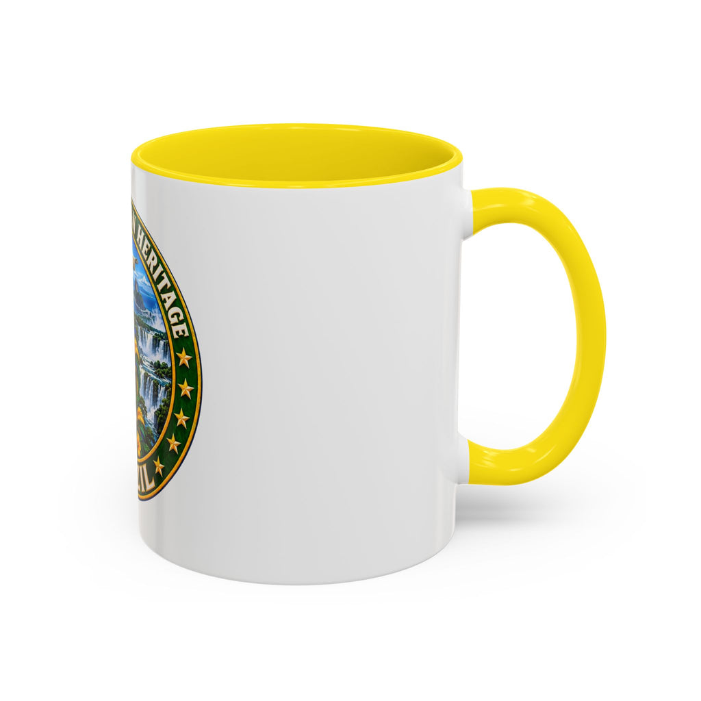 Brazil Pride Coffee Mug – "Proud Brazilian Heritage" Accent Ceramic Mug (11/15oz)