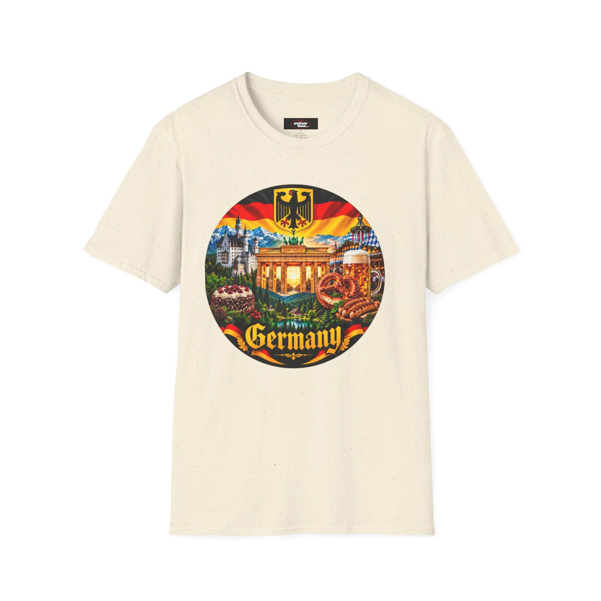Germany Vintage Travel T-Shirt — Retro German Landmarks & Crest Graphic