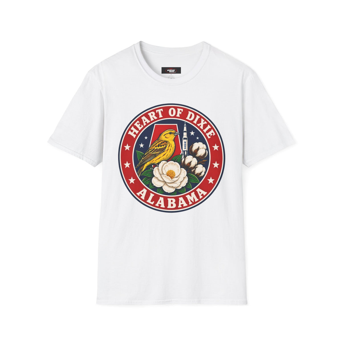 Alabama Heart of Dixie T‑Shirt — Yellowhammer & Magnolia State Emblem