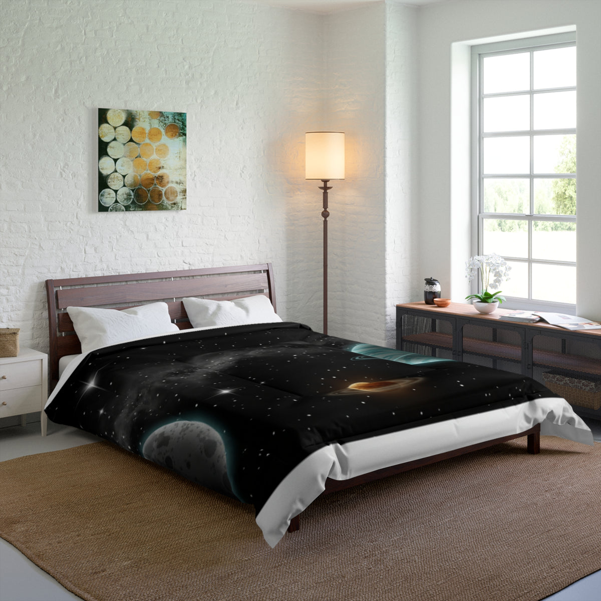 Galaxy Planets Comforter — Space-Themed Kids & Teen Bedding