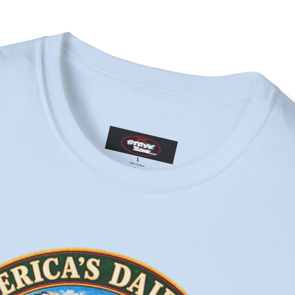 Wisconsin America’s Dairyland T-Shirt — Vintage State Badge Tee