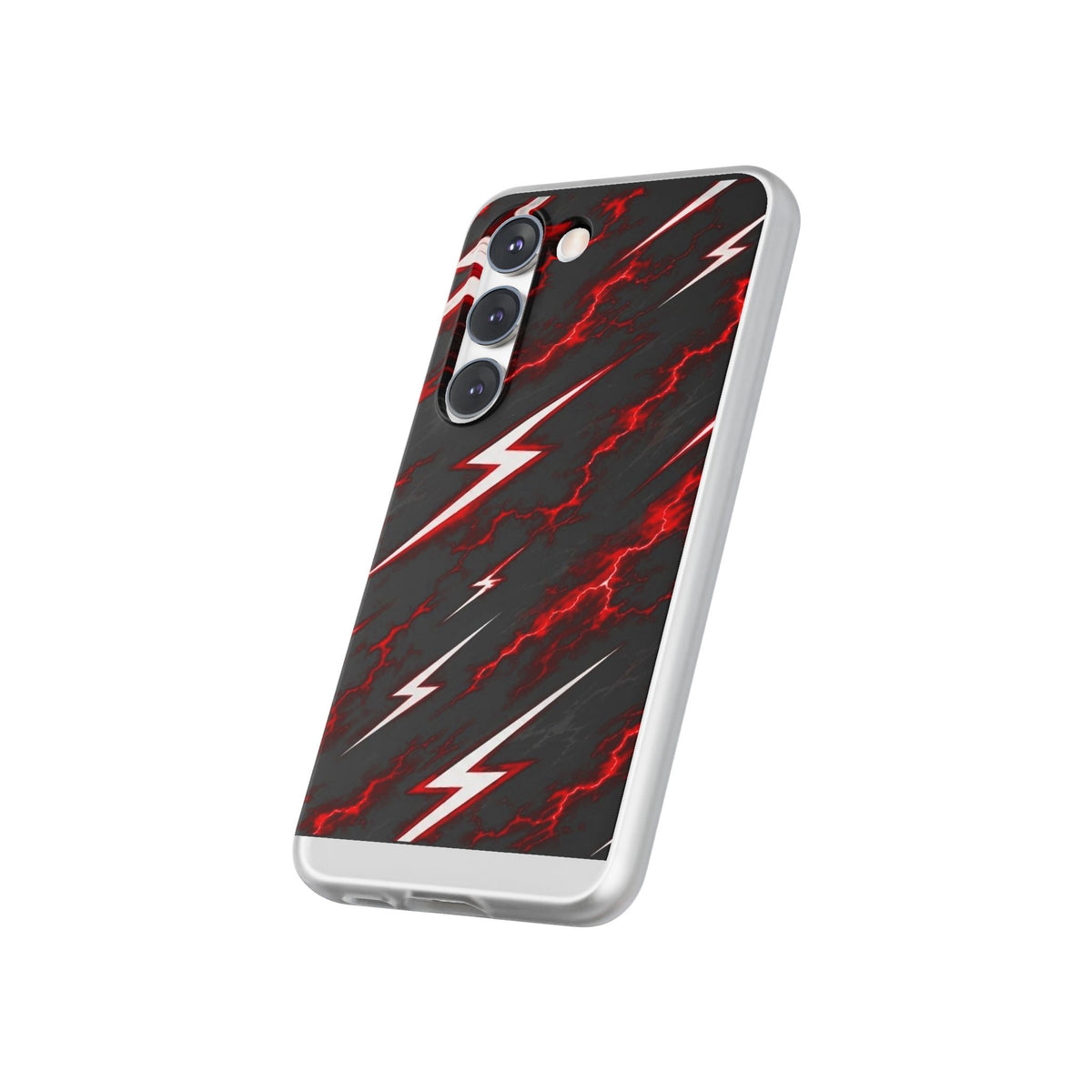 Phone Case — Red Lightning Bolt Storm Flexi Case