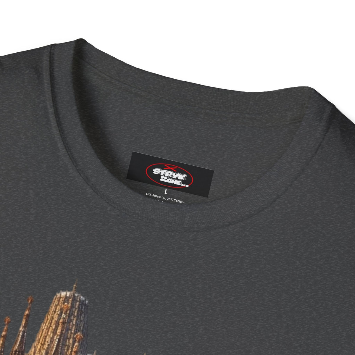 Spain Travel Collage T-Shirt — Paella, Guitar & Spanish Flag Graphic Tee