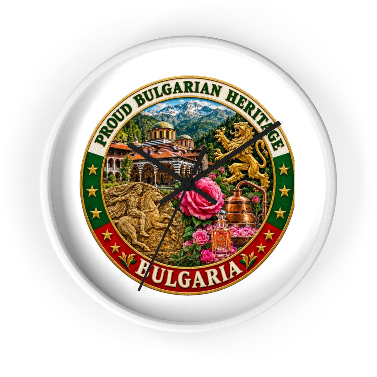 Bulgaria Wall Clock — Proud Bulgarian Heritage Decorative Clock