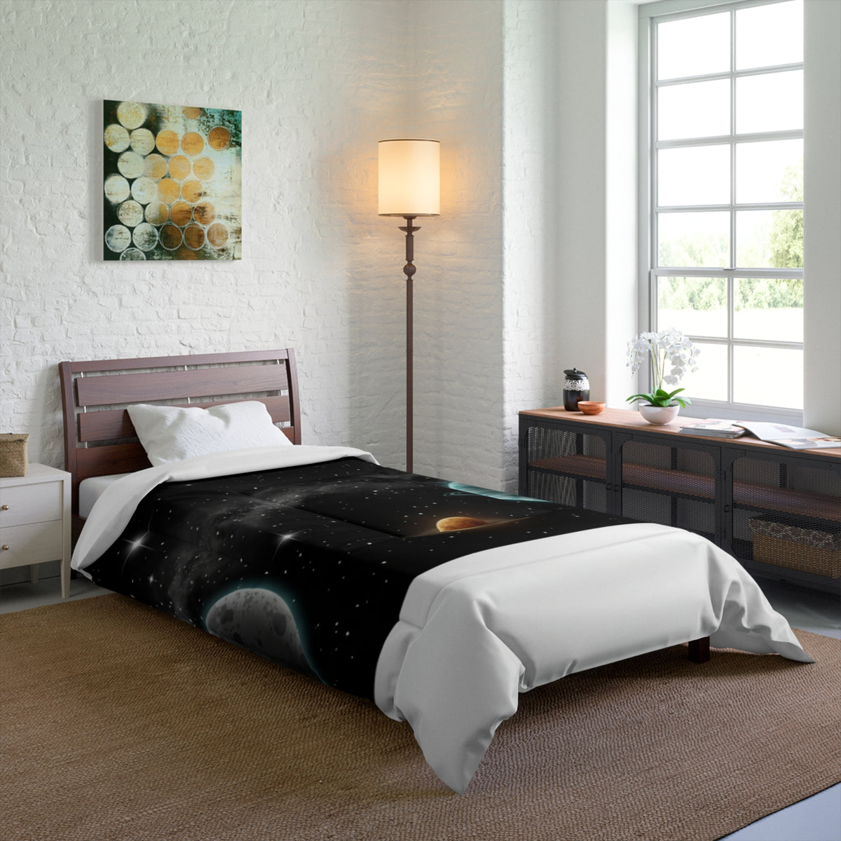 Galaxy Planets Comforter — Space-Themed Kids & Teen Bedding