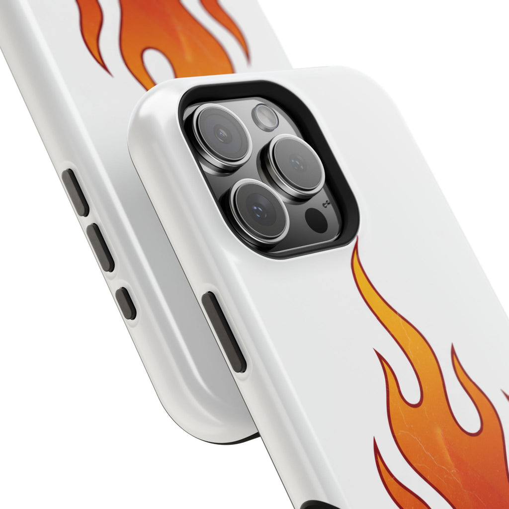 Flame Graphic Phone Case — Magnetic Impact‑Resistant Protective Cover