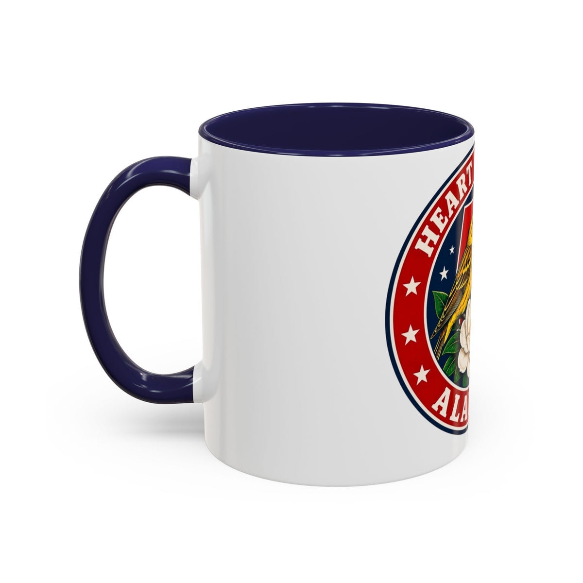 Alabama 'Heart of Dixie' Accent Coffee Mug — Magnolia & Yellowhammer State Pride
