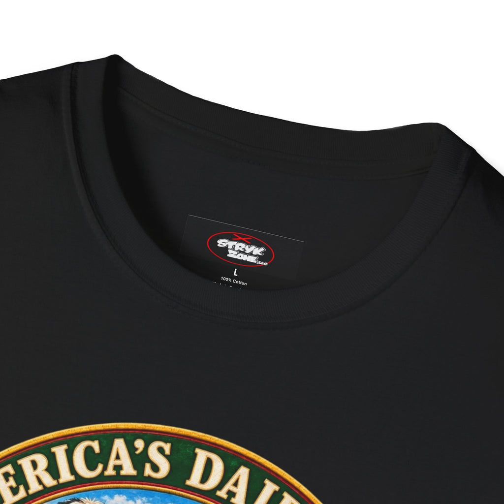 Wisconsin America’s Dairyland T-Shirt — Vintage State Badge Tee