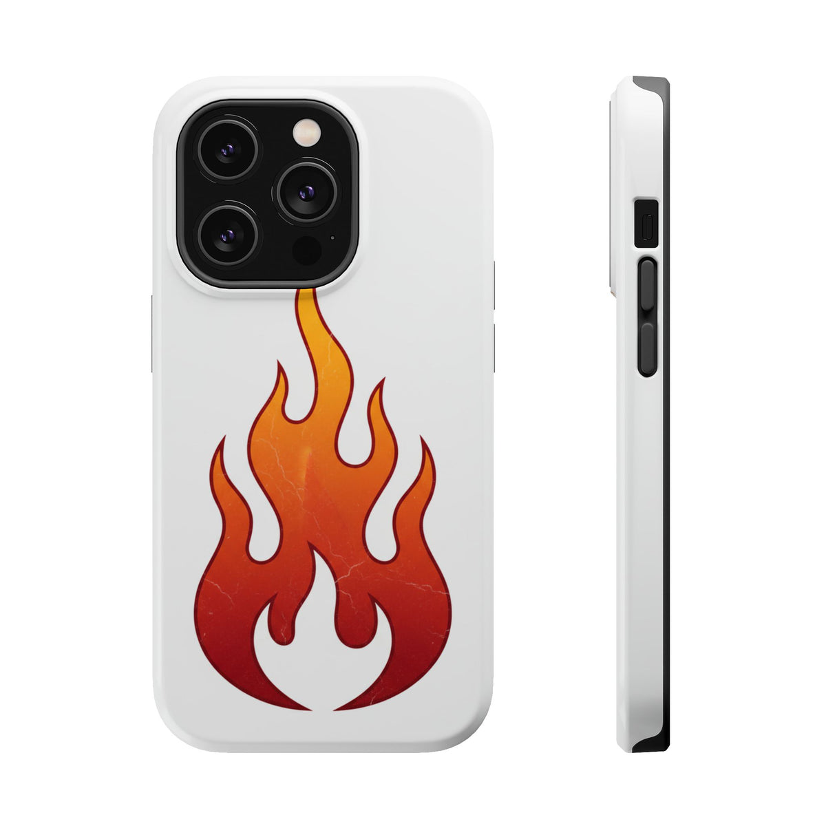 Flame Graphic Phone Case — Magnetic Impact‑Resistant Protective Cover