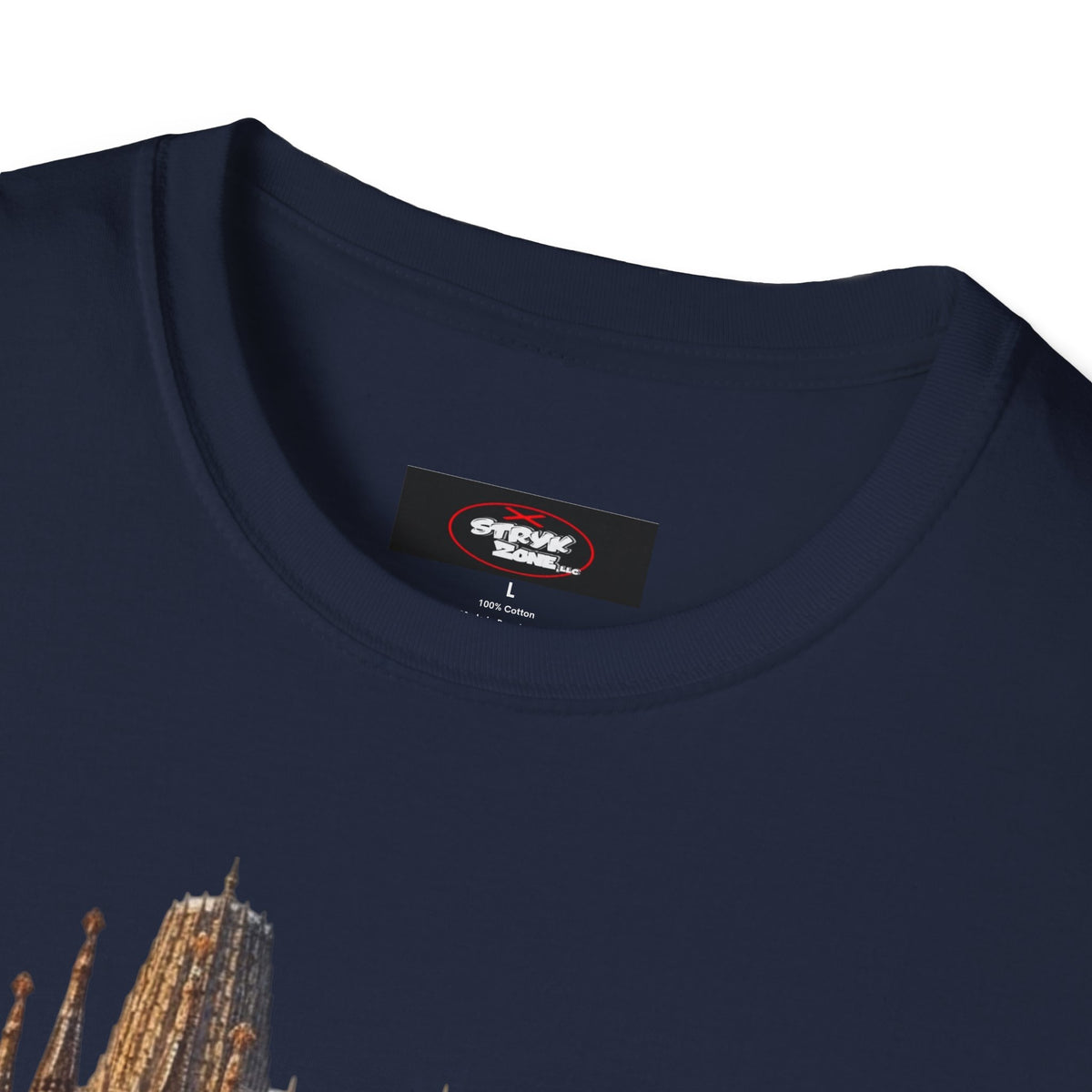 Spain Travel Collage T-Shirt — Paella, Guitar & Spanish Flag Graphic Tee